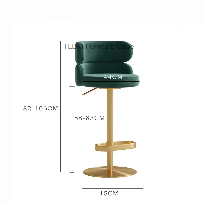 Home Bar Seating - Island Golden Accents, Adjustable Bar Chair