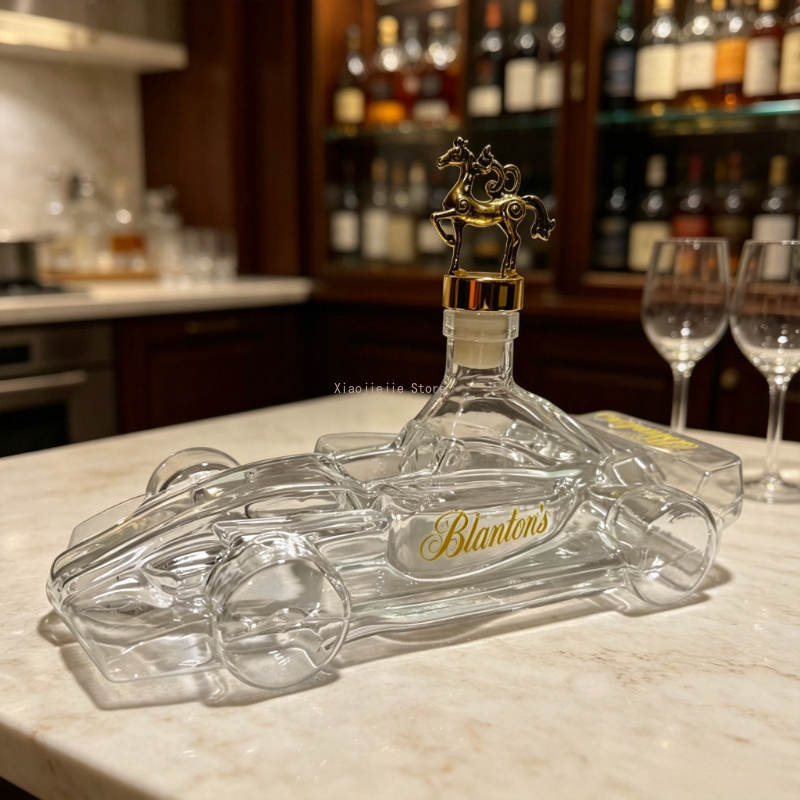 Home Bargains - Race Car Shaped Glass Liquor Decanter