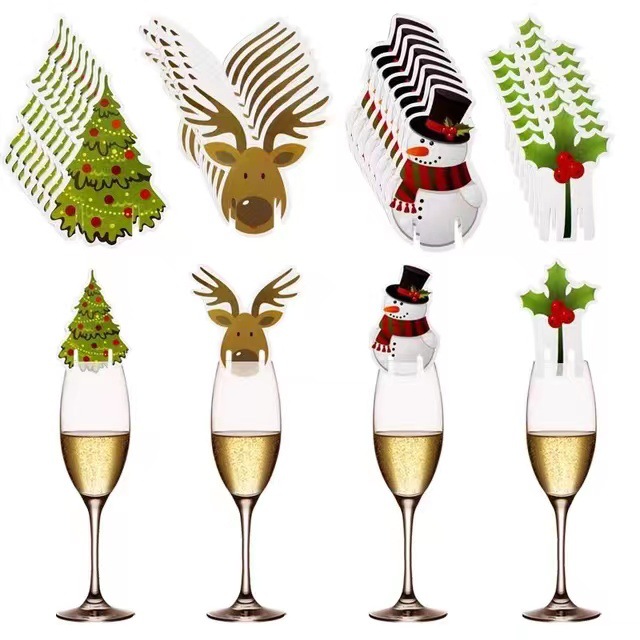 10PCS Christmas Cup Card Santa - đánh giá và giá Cocktail Recipe Book