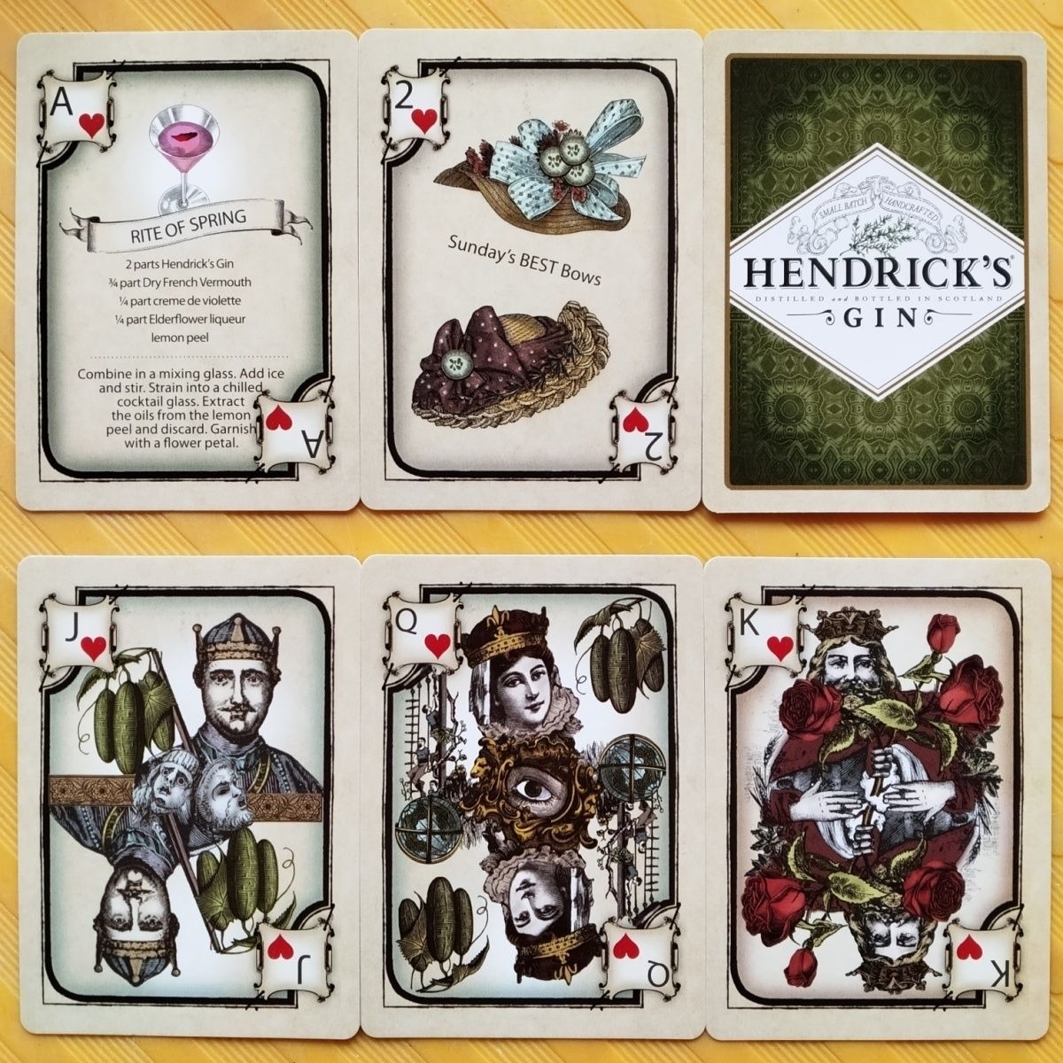 Hendrick's Gin Playing Cards D - đánh giá và giá Cocktail Recipe Book