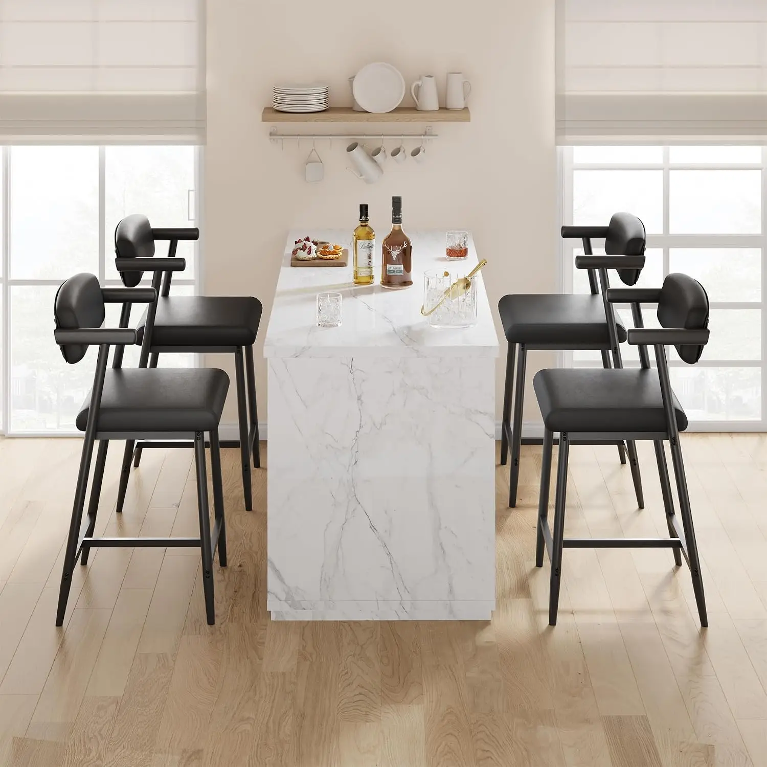 Garvee 4PCS 37Inch Upholstered - đánh giá và giá Home Bar And Counter