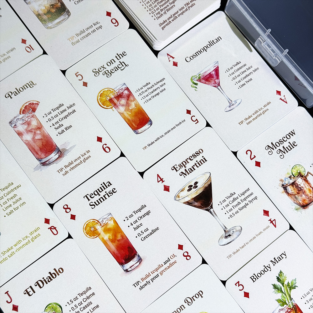 54-Card Deck of Original Cockt - đánh giá và giá Cocktail Recipe Book
