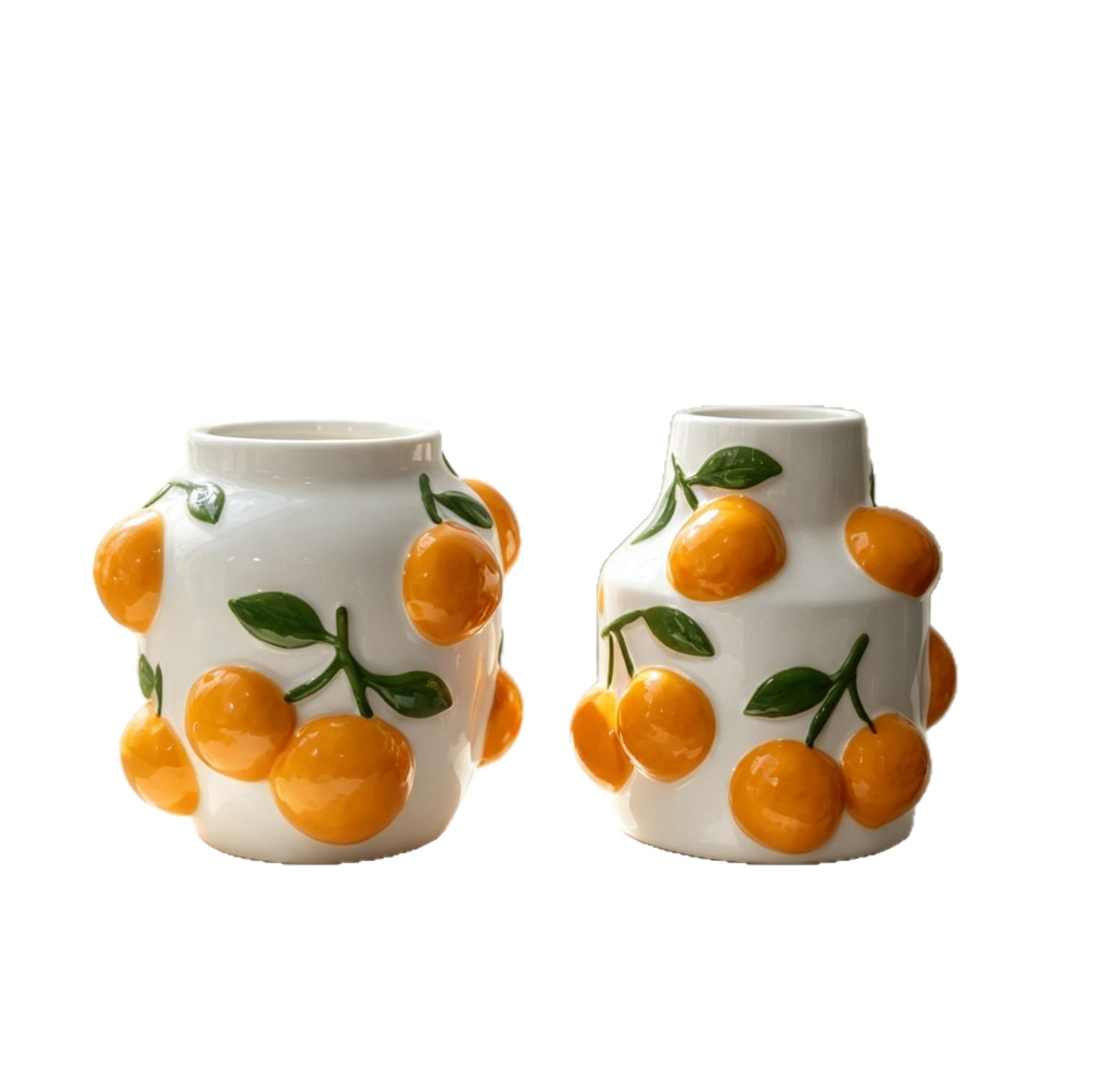 Ceramic Orange Vase White Frui - đánh giá và giá Home Bar And Counter