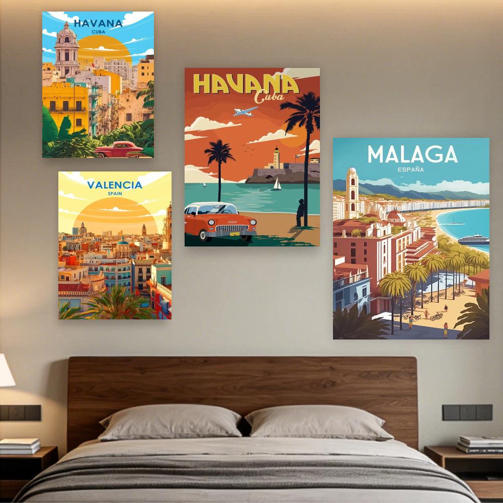 Spain Travel Poster Paris Gran - đánh giá và giá Home Barcelona